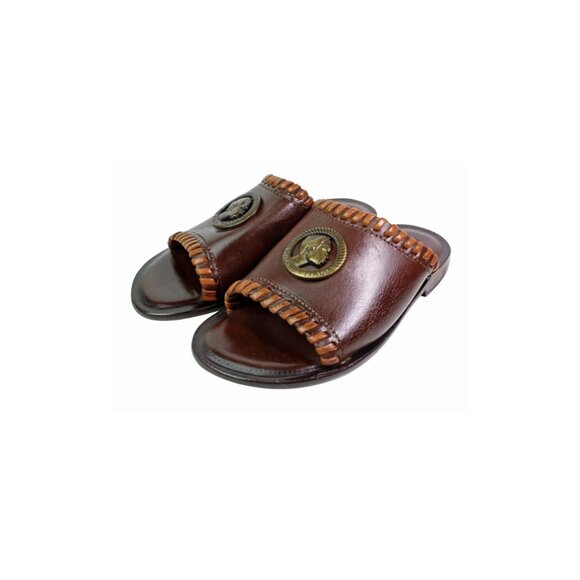 Mali Brown Men Italian Leather Sandals Shoes main image 10